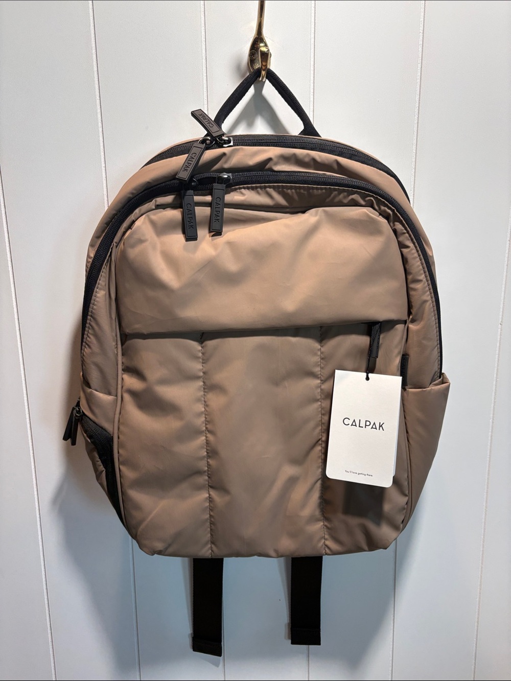 NWT CALPAK Unisex Luka 15” laptop backpack in chocolate